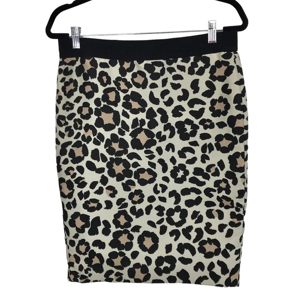 Ann Taylor NWT Stretch Pencil Skirt Leopard Animal Print Size 8